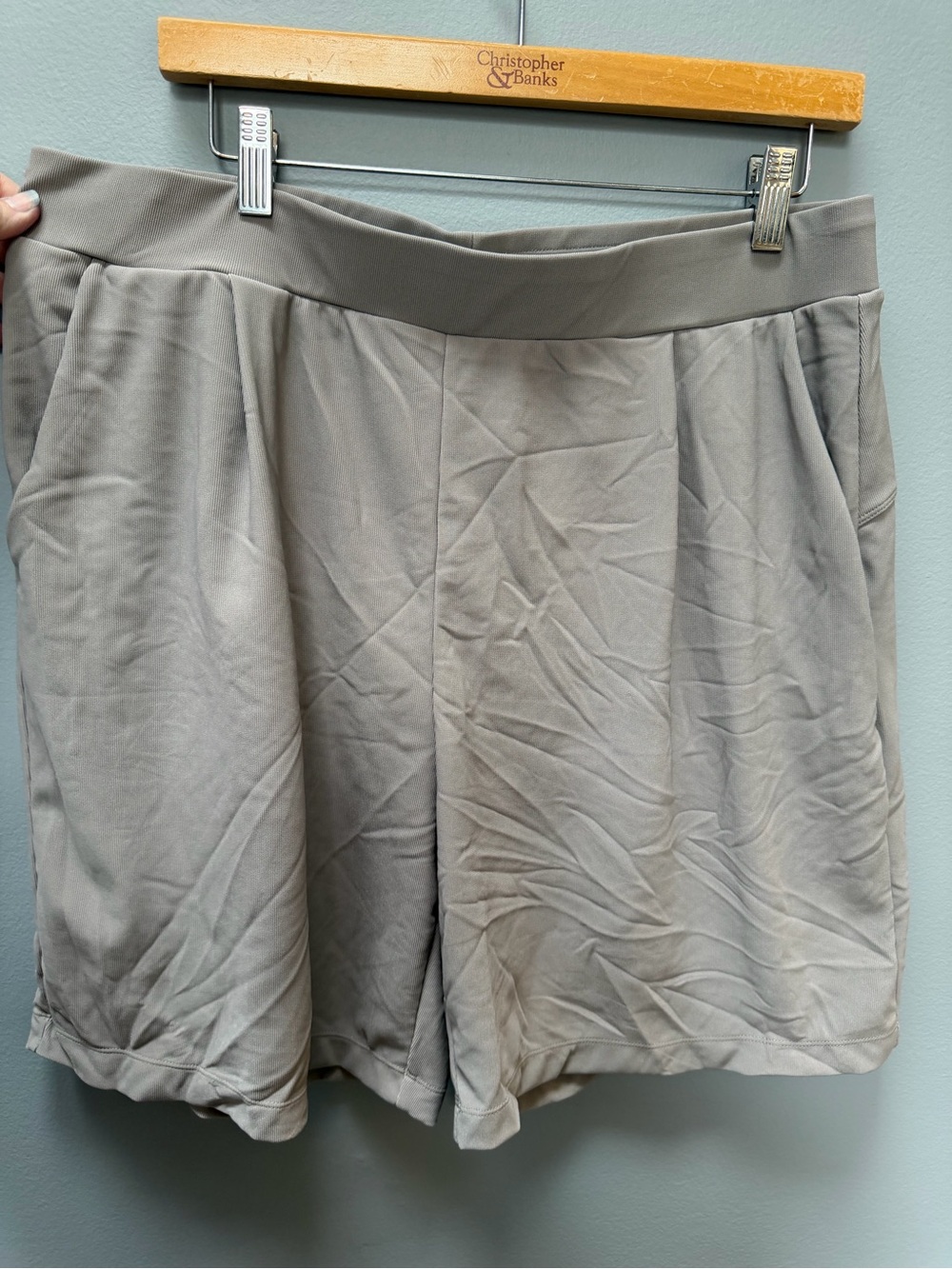 HALARA Taupe Wide-Leg Pull-On Shorts - Picture 5 of 6